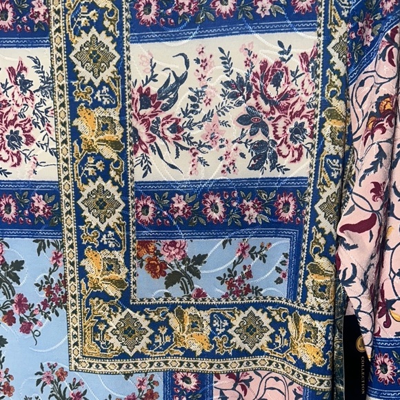 Floral Patchwork Women's Top JM Collection - Picture 2 of 5